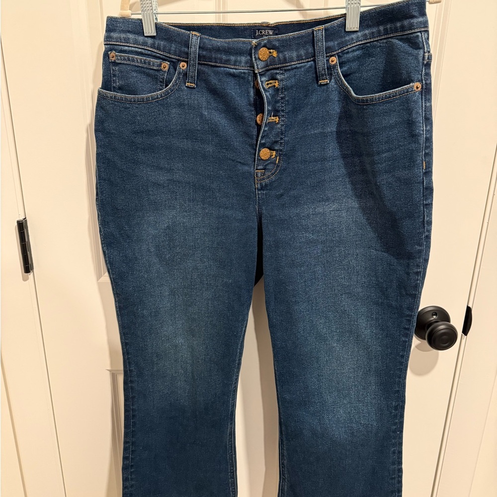 J. Crew Women's Flare Crop button fly 31P